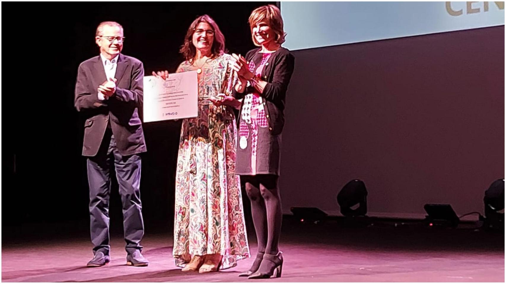 Recogida del premio Centola de Ouro.