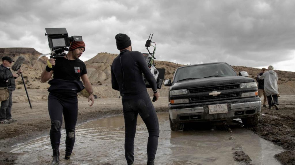 Rodaje de la serie documental 'Los 8 de Irak'.