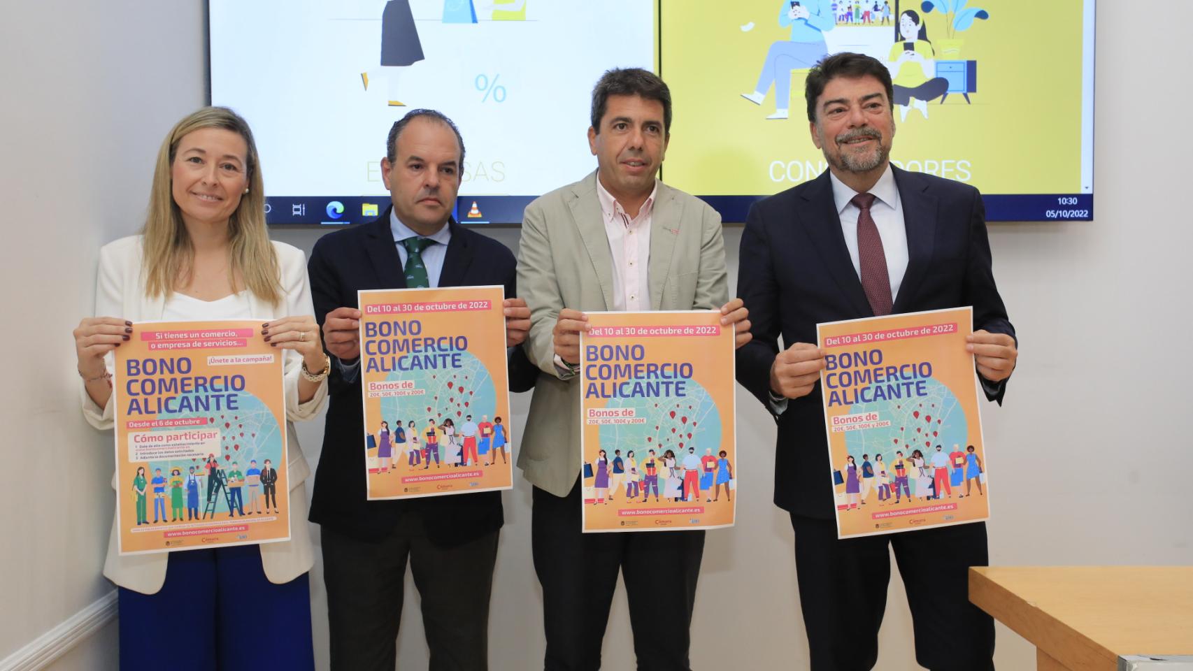 La presentación de los bonos consumo de Alicante.
