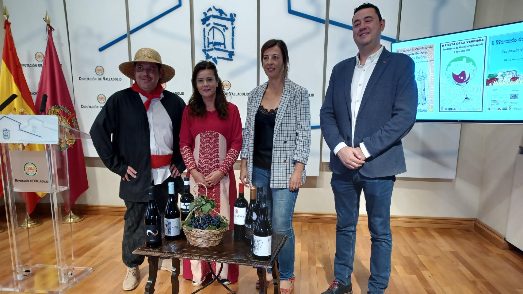 Presentación de la II Fiesta de la Vendimia de San Román de Hornija en la Diputación de Valladolid