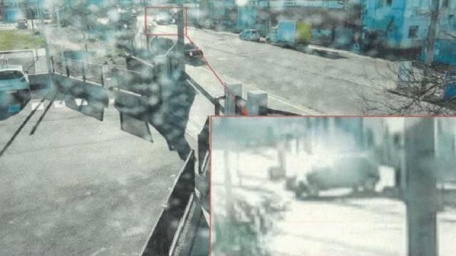 Una de las imágenes del informe de la UCO y el presunto coche de Óscar en el autolavado