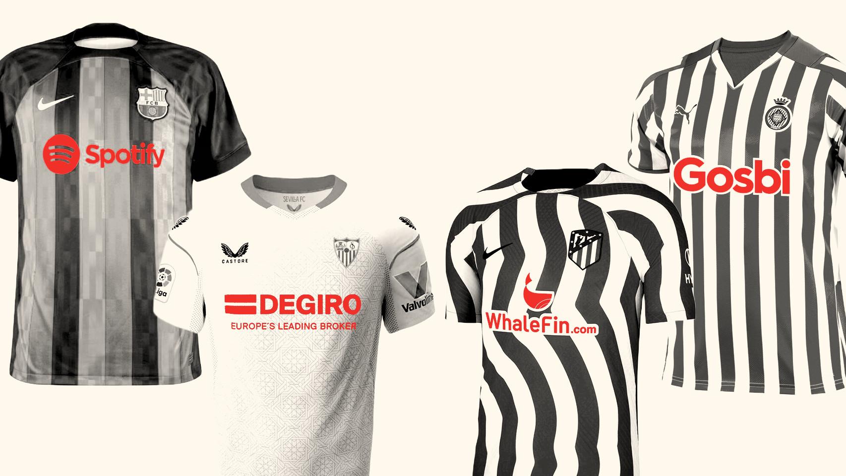 Los nuevos patrocinios en las camisetas del FC Barcelona, Sevilla, At. Madrid y Girona