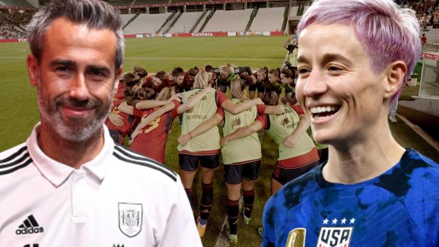 Jorge Vilda y Megan Rapinoe, en un fotomontaje