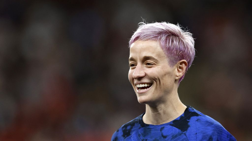 Megan Rapinoe, en un partido de la selección de Estados Unidos de fútbol femenino en 2022