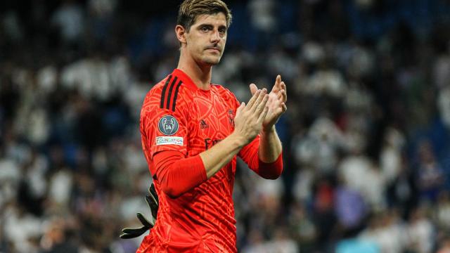 Thibaut Courtois, en un partido del Real Madrid de la temporada 2022/2023