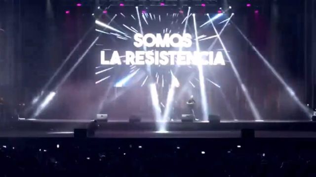 Un momento de la fiesta Viva22 de Vox en Madrid