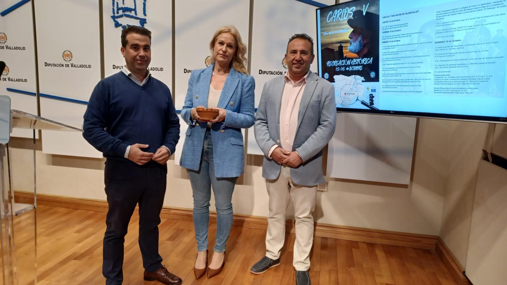 Presentación de la recreación histórica 'La llegada de Carlos V a Valdestillas' en la Diputación de Valladolid