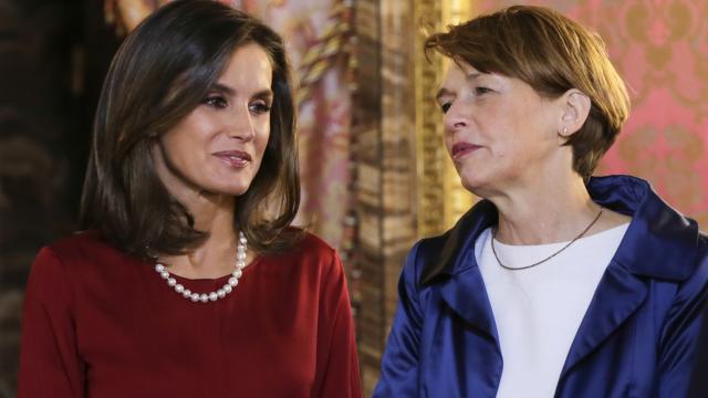 La Reina y la primera dama, en 2018.