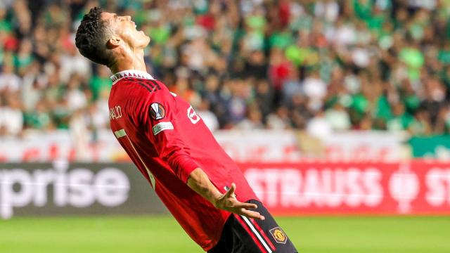 Cristiano Ronaldo, en un partido del Manchester United de la temporada 2022/2023