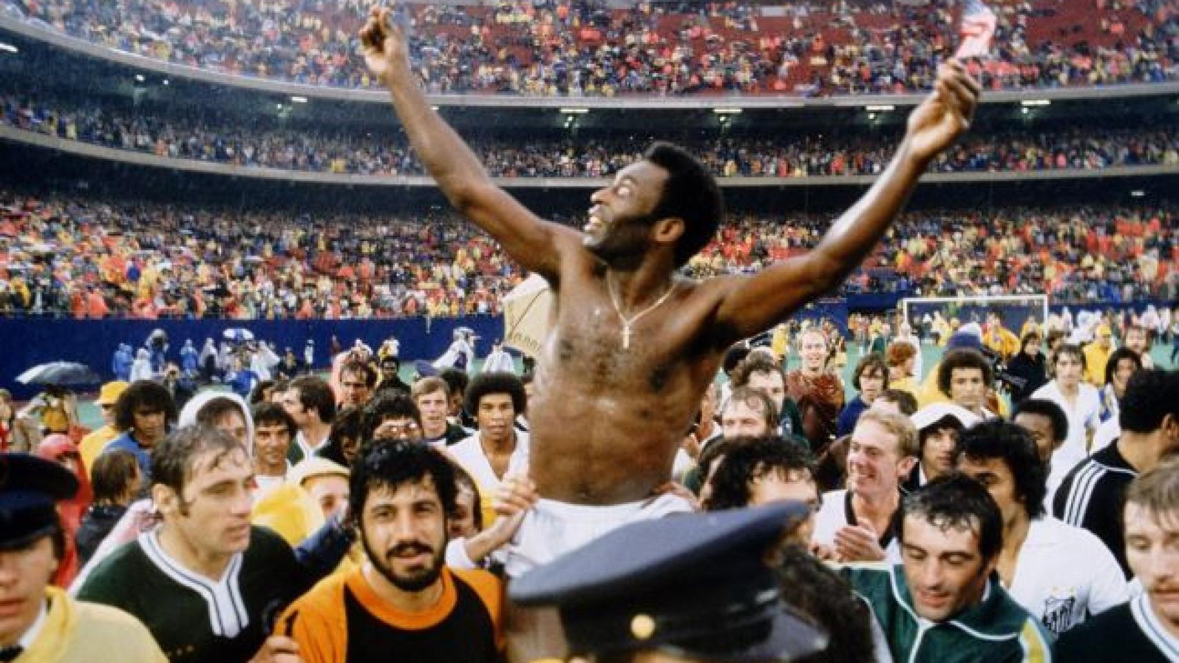 Pelé, durante su etapa en el New York Cosmos