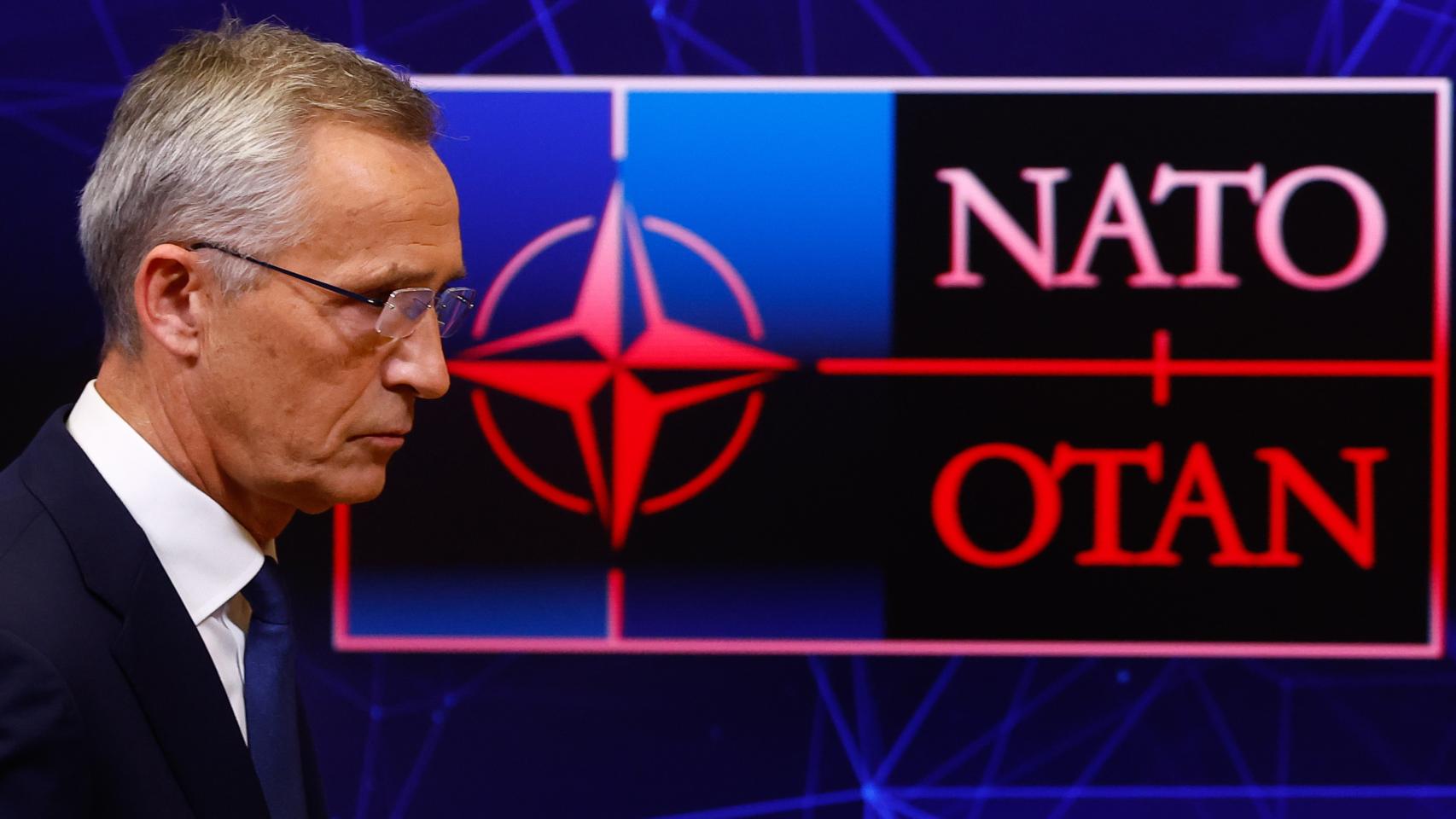 El secretario general de la OTAN, Jens Stoltenberg, durante su rueda de prensa de este martes.