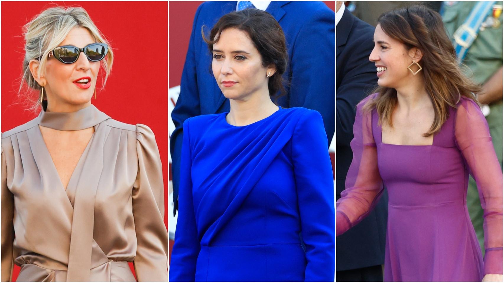 De las gafas de Yolanda Díaz a las transparencias de Irene Montero: los 'looks' de las políticas en el 12 de Octubre