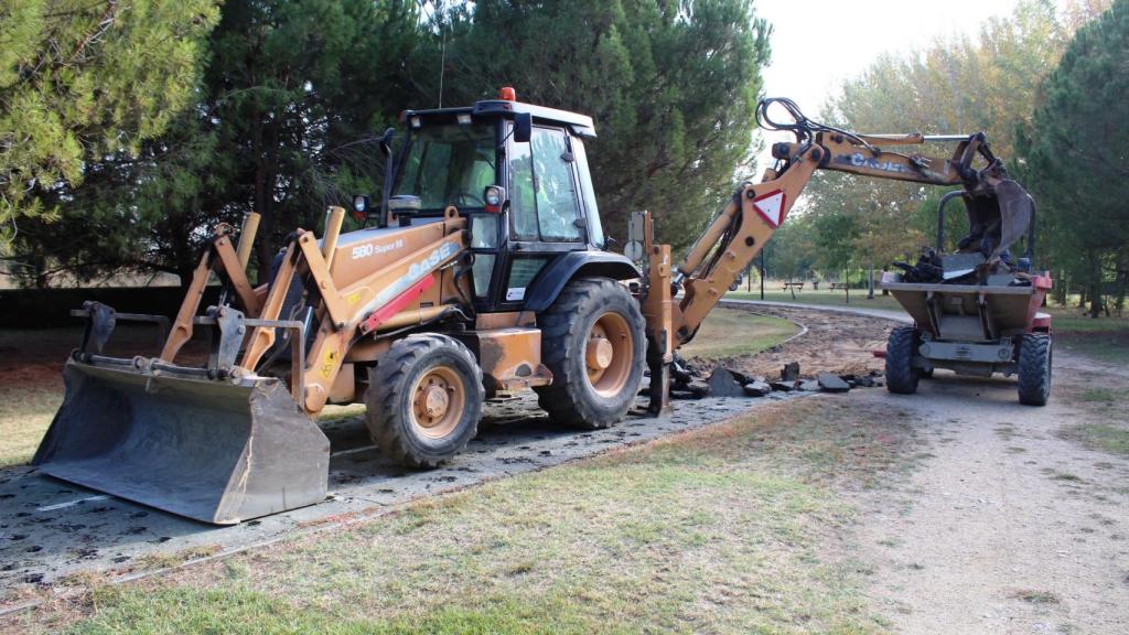 Inicio de las obras en el carril bici de La Aldehuela de Zamora