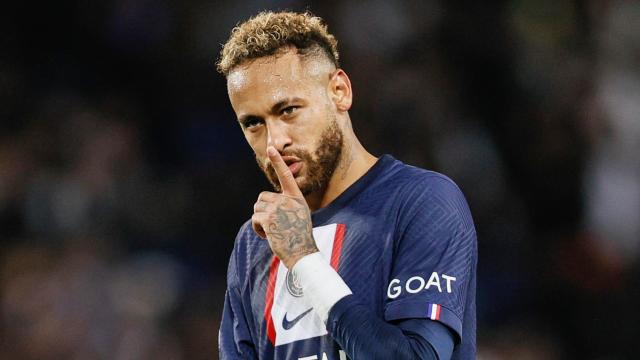 Neymar durante un partido del PSG