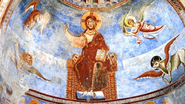 Pantocrátor en la abadía italiana de Sant'Angelo in Formis