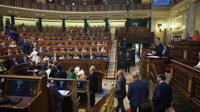 Pedro Sánchez interviene durante una sesión plenaria en el Congreso de los Diputados.