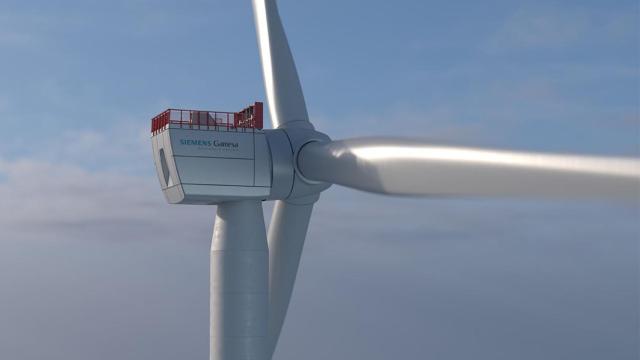 La gigantesca góndola del aerogenerador SG-14-222 DD