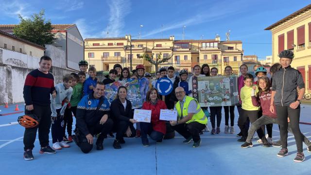 Alumnos participantes en la jornada de Educación Vial en Guijuelo