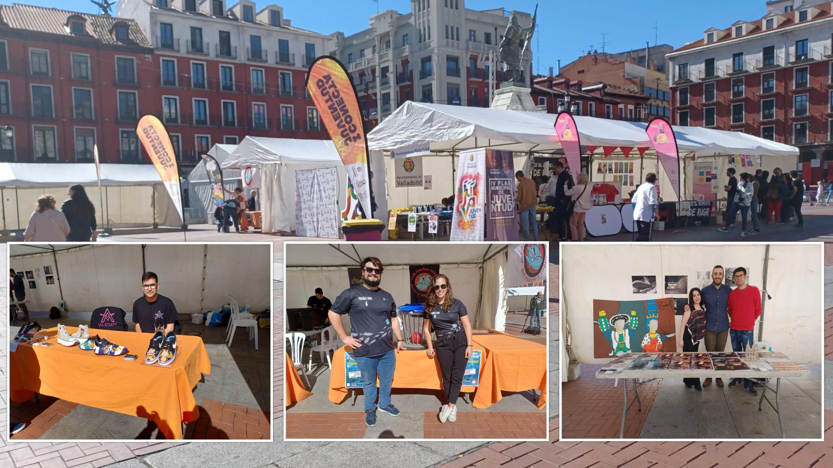 Miembros de Va Studio, Club de Rugby Subacuático Pirañas Peñafiel y Reunart en Conecta Valladolid