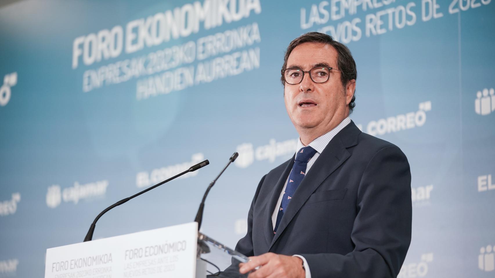 El presidente de la CEOE, Antonio Garamendi