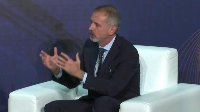 El presidente de Indra, Marc Murtra, durante la presentación de la tercera edición de Feindef.