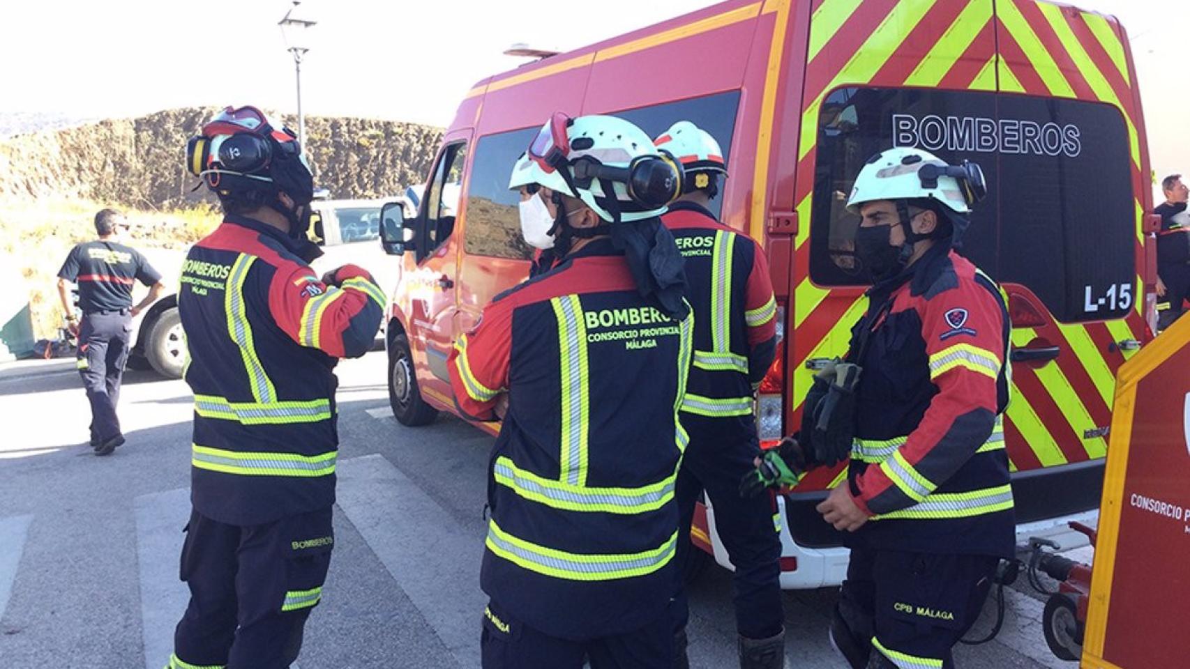 Imagen de archivo de un grupo del Consorcio Provincial de Bomberos de Málaga.