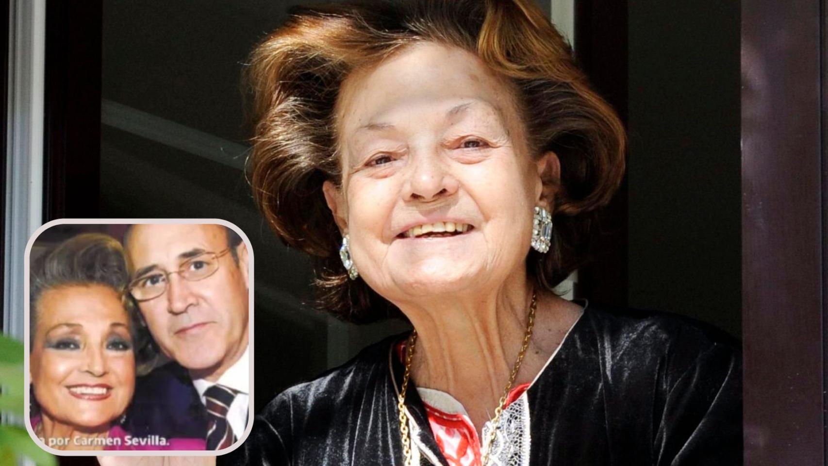Carmen Sevilla y Moncho Ferrer en un montaje de JALEOS.