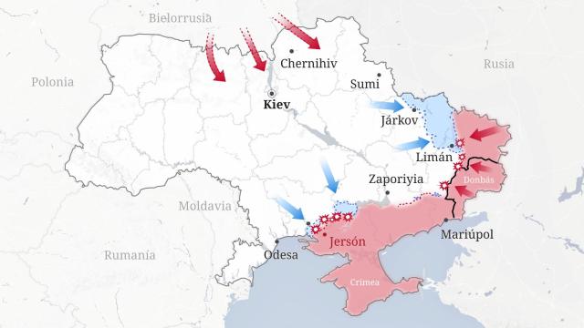 Fuente: ISW, Ministerio de Defensa de Reino Unido, elaboración propia