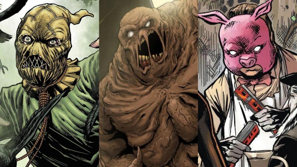 El Espantapájaros, Clayface y el Profesor Pyg, tres grandes villanos de Batman.