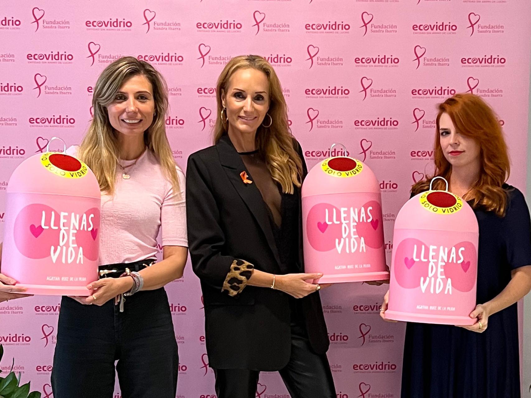 Beatriz Egido, Sandra Ibarra y Sara Herranz en la presentación del evento