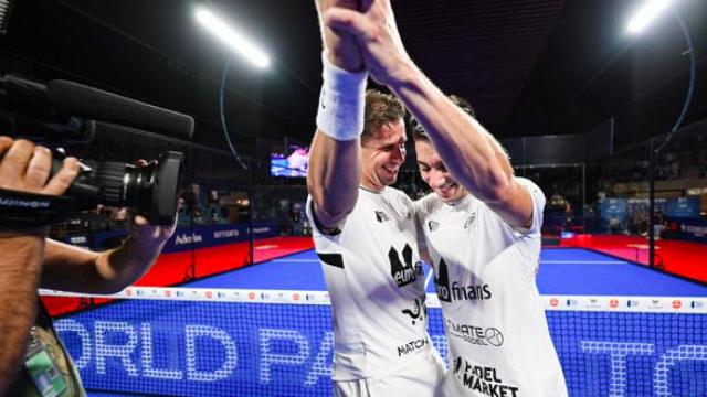 Paquito Navarro y Mike Yanguas tras ganar un torneo en Santander
