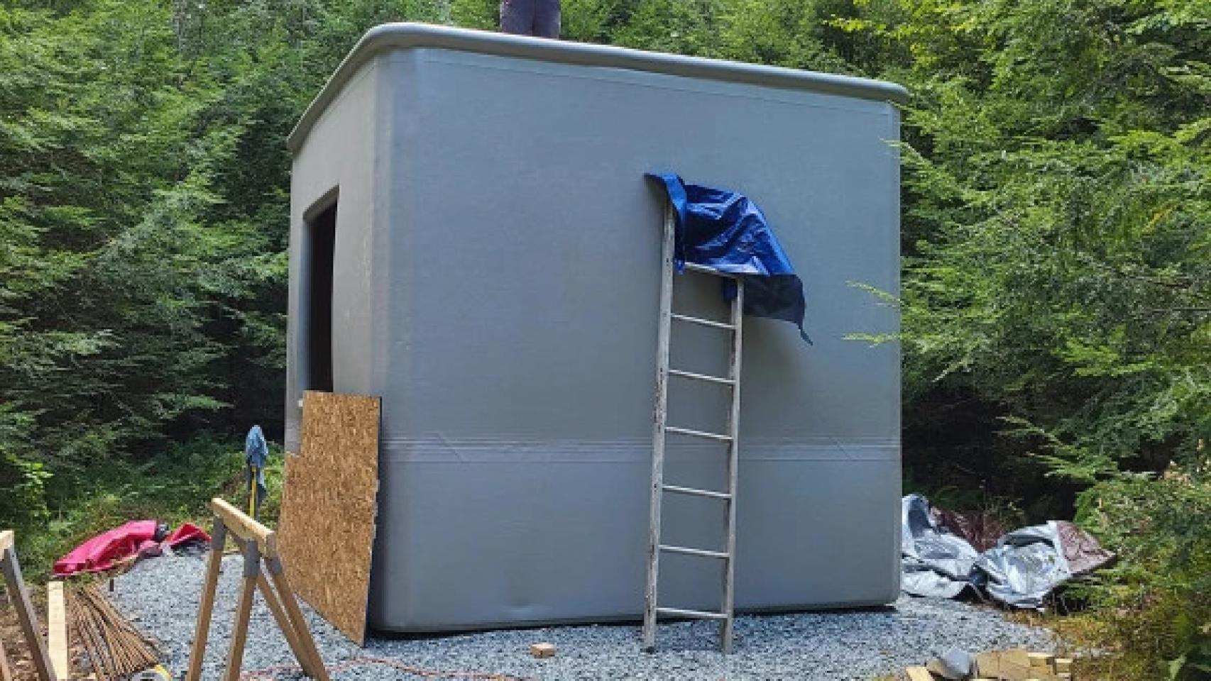 Casa inflable de hormigón