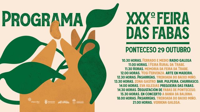 Programa de actividades de la XXX Feira das Fabas de Ponteceso (A Coruña).