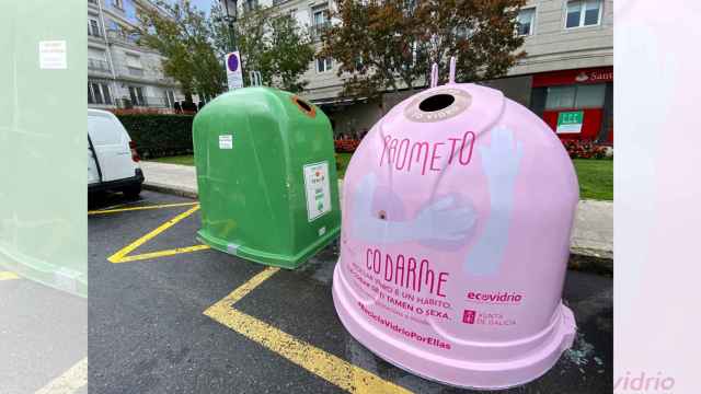 Iglú rosa instalado en Marín.