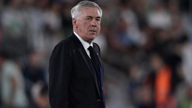 Carlo Ancelotti, en un partido del Real Madrid de la temporada 2022/2023