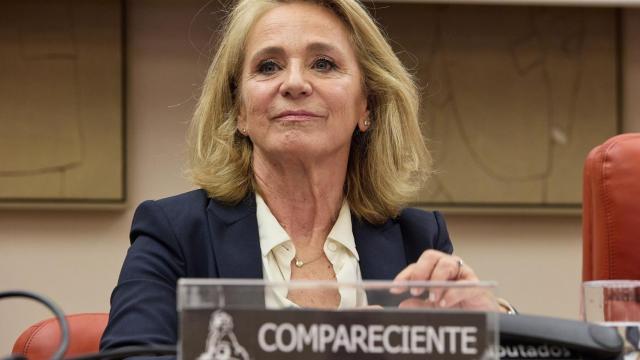 La presidenta interina del Consejo de Administración RTVE, Elena Sánchez, durante la Comisión de Presupuestos, en el Congreso de los Diputados, a 19 de octubre de 2022, en Madrid (España).