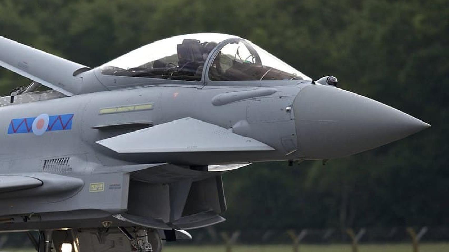 Un Eurofighters Typhoon de las Fuerzas Aéreas británicas.