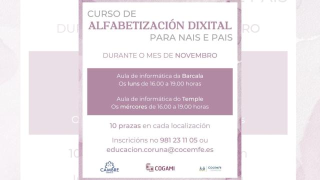 El curso se desarrollará a lo largo del mes de noviembre.