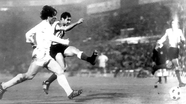 Baena marca un gol al Real Madrid en la Copa del Rey.