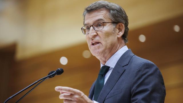 El líder del PP, Alberto Núñez Feijóo, el pasado miércoles en el Senado.