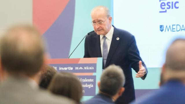 El alcalde de Málaga, Francisco de la Torre, durante su intervención.