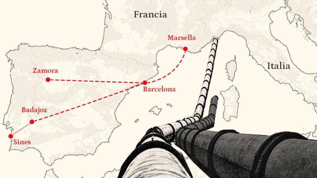 El BarMar, el gasoducto por mar a Francia para transportar hidrógeno verde.