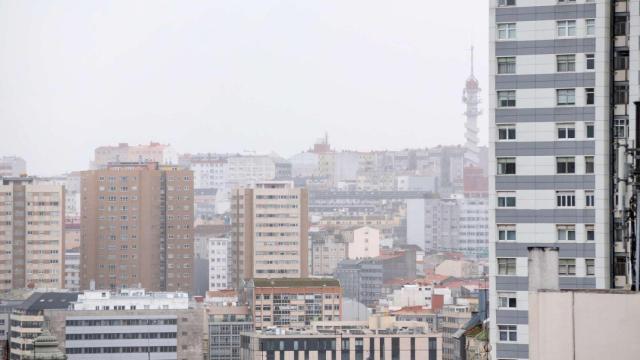 Grupo de edificios de la ciudad de A Coruña