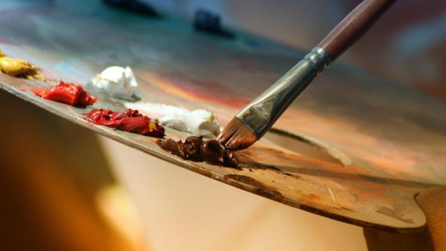 La paleta de colores de un pintor.