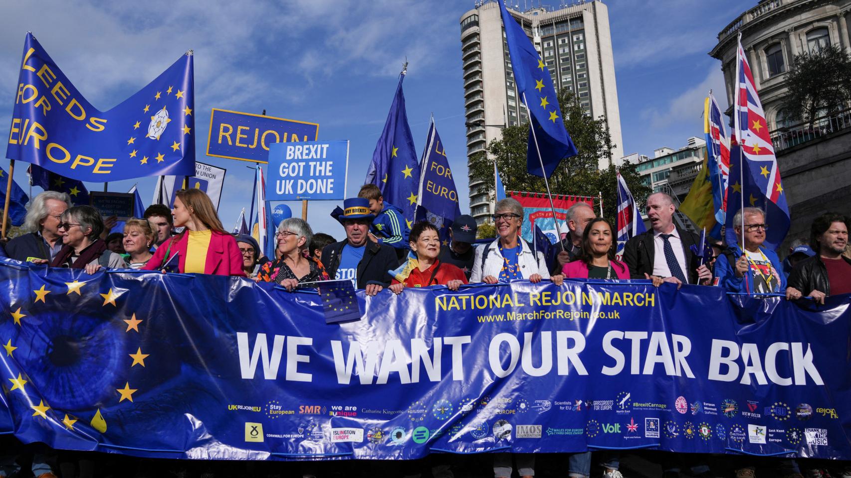 Londinenses protestan para volver a la UE.
