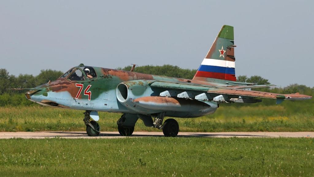 Sukhoi Su-25 de la Fuerza Aérea de Rusia.