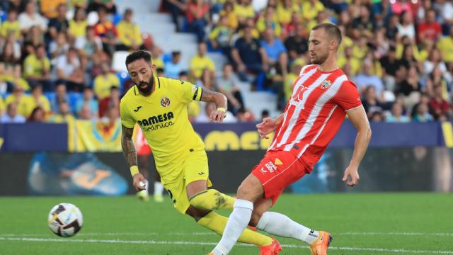 Un lance del encuentro entre el Villarreal y el Almería.