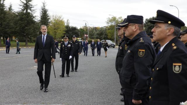 El rey Felipe VI en la inauguración del I Curso Académico del Centro Universitario de la Policía Nacional en Ávila.