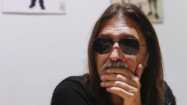 El artista, durante la inauguración de la exposición 'Lolo a tiras', en el año 2017