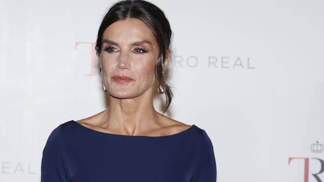 La reina Letizia este lunes, 24 de octubre de 2022, en la inauguración de temporada del Teatro Real, en Madrid.